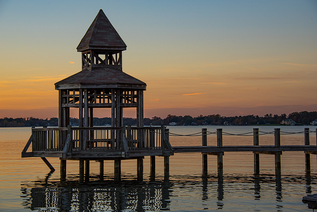 sunset at the pier