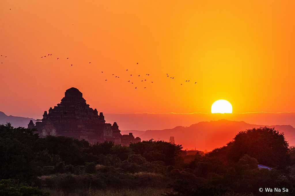 Sunset over Bagan
