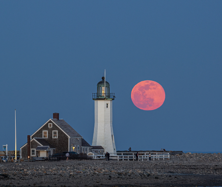 Full Moon at Scituate Lighthouse