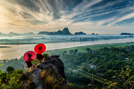 sunrise over Hpa-An