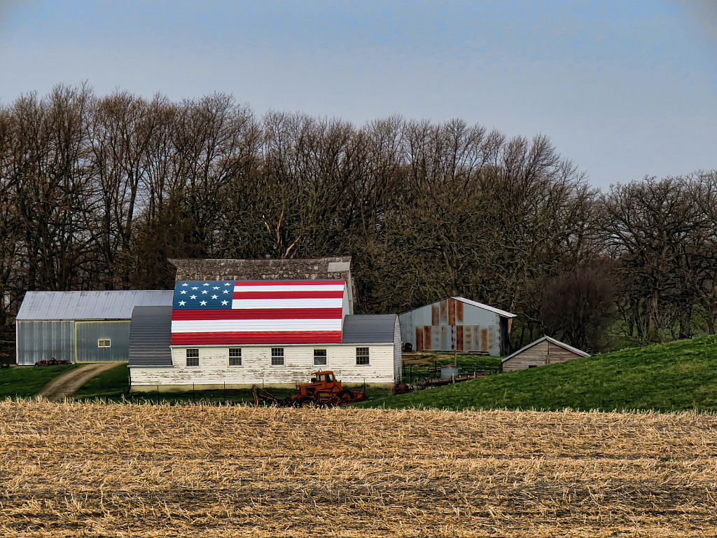 Iowa Patriotic Barn