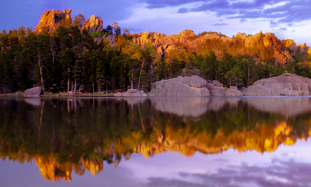 Sylvan Lake Sunset Glow - Custer St. Park SD