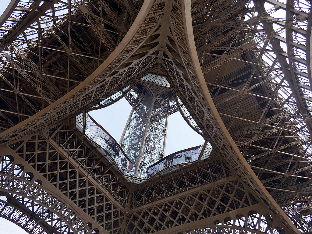 The Eiffel Tower from below