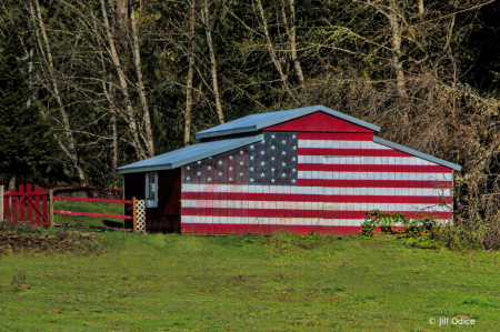 Patriotic Barn