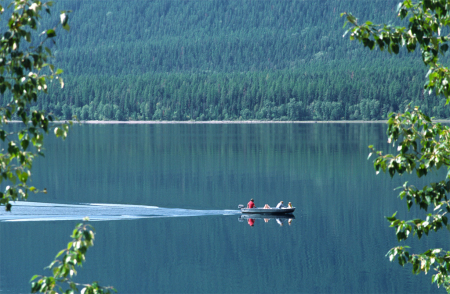 Boat on a Smooth Lake