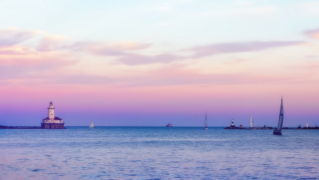 Pastel Sunset at Navy Pier