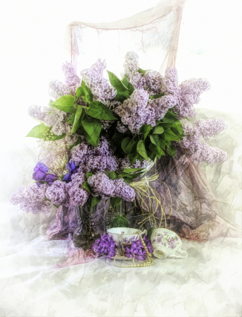 Lilacs at Tea Time