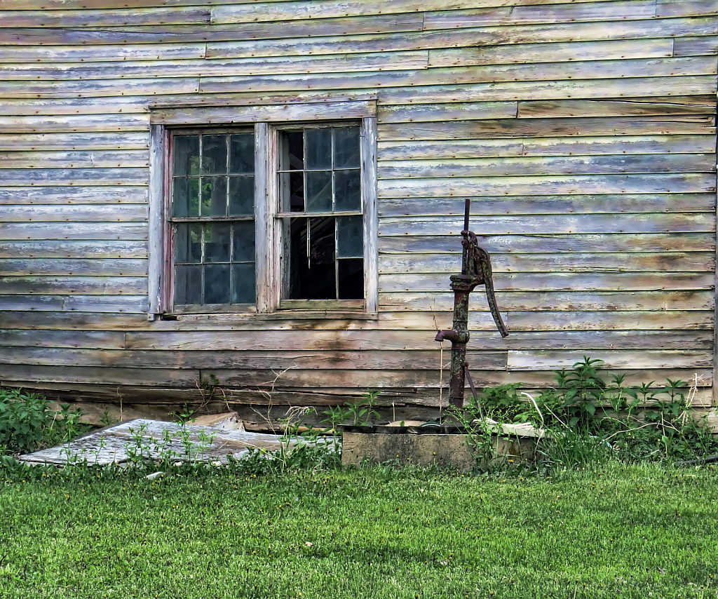 Old Pump And Barn