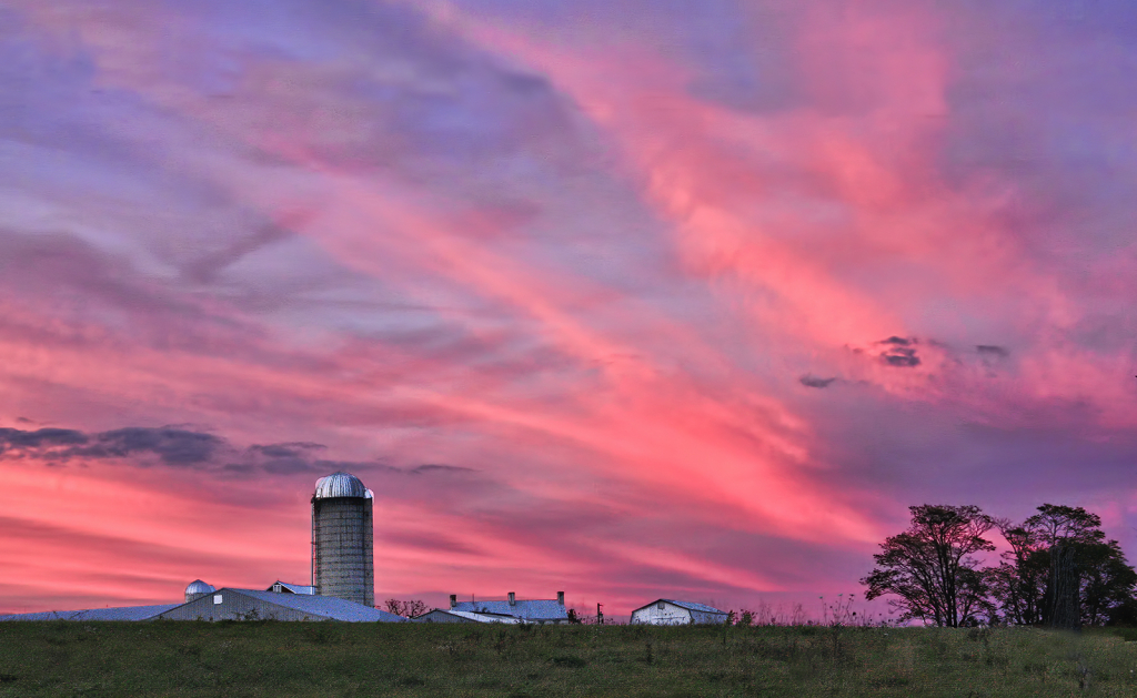 Sundown on the Farm  