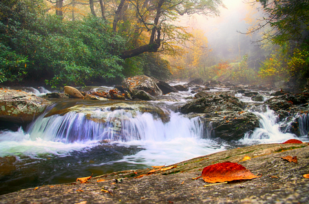 Misty Morning in the Mountains