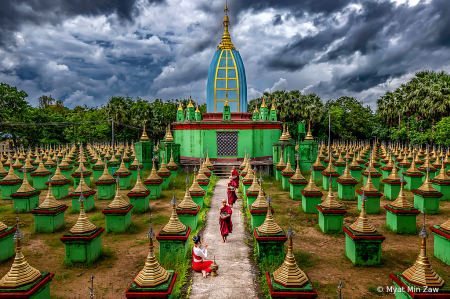 The five hundred stupas in Bago