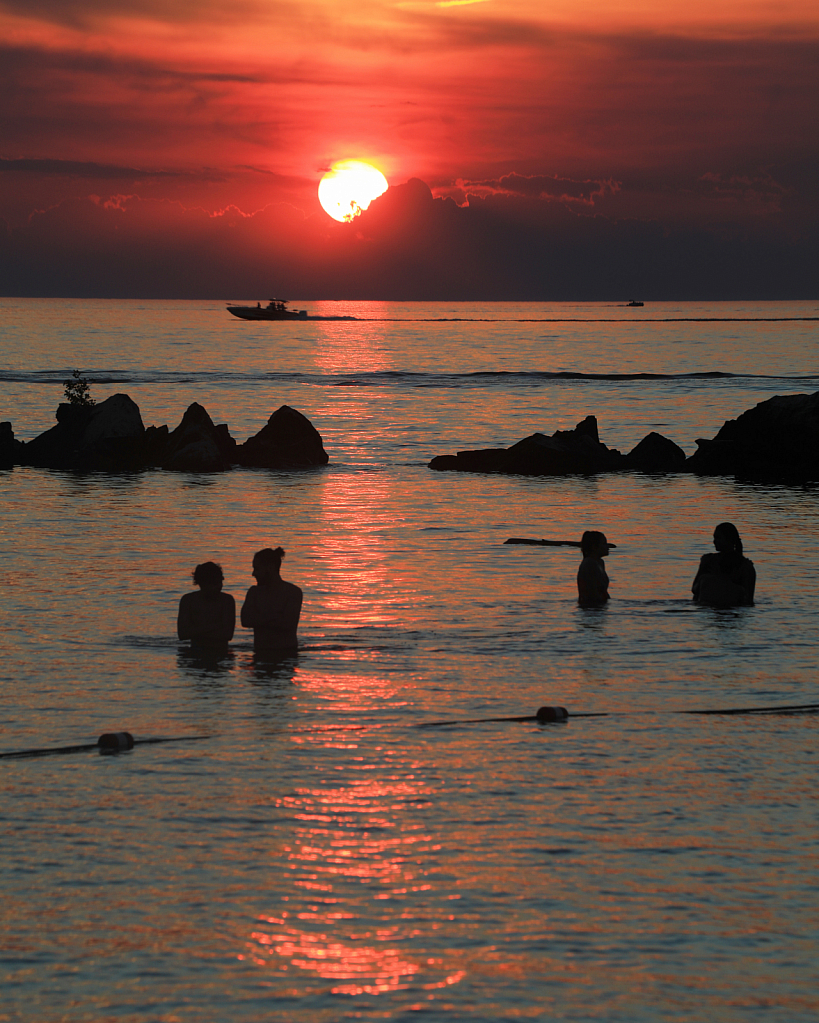 sunset swim 