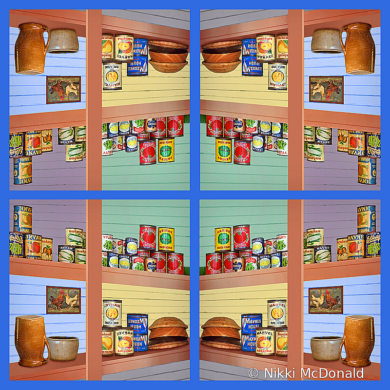 Vintage Pantry Quadriptych