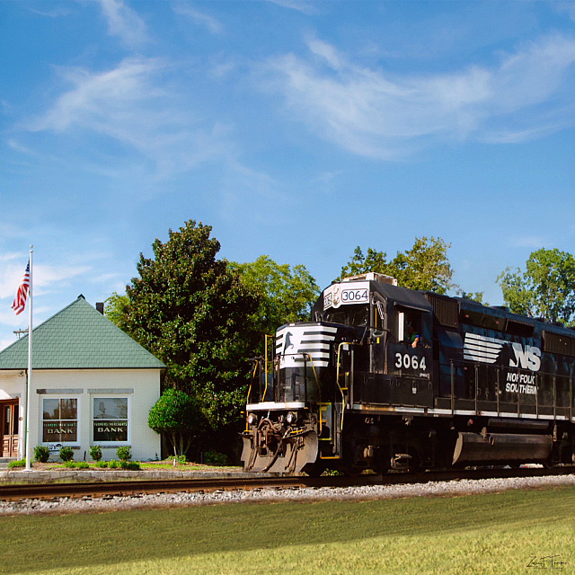 Little Granite Bank with Train - ID: 15830033 © Zelia F. Frick