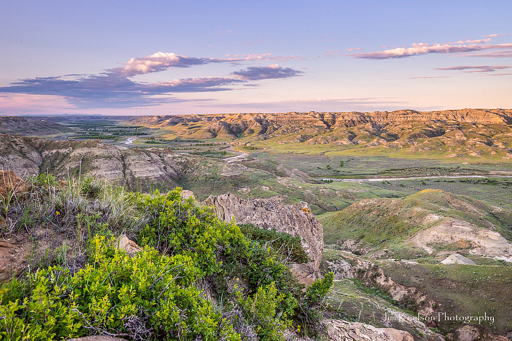 Milk River Natrural Area Summer Sunset - ID: 15830171 © Jim D. Knelson