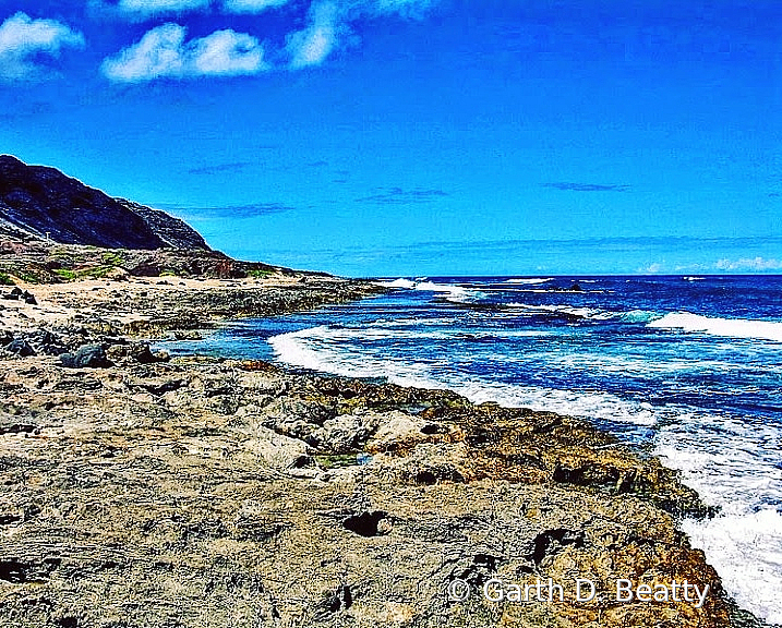 Pacific Ocean from Northwest Point of Oahu.