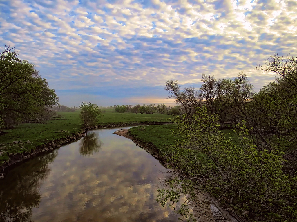 Clouds Reflecting In The Creek