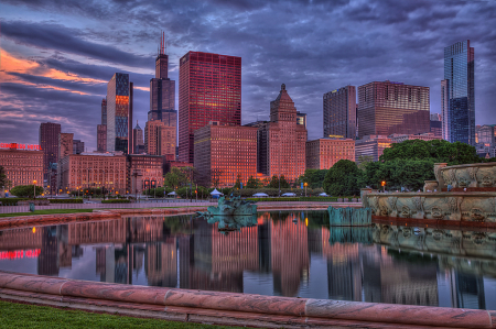 Buckingham Fountain Reflections