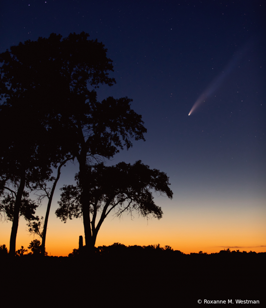 Comet Neowise over North Dakota skies