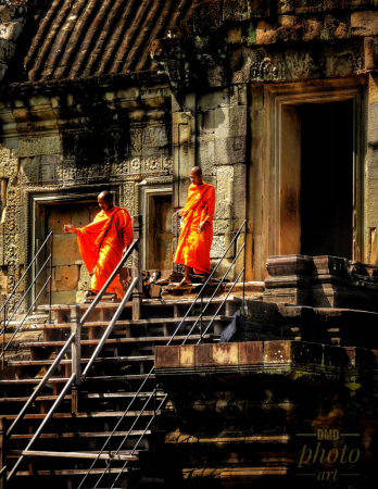 ~ ~ MONK LEAVING ANCIENT TEMPLE ~ ~ 