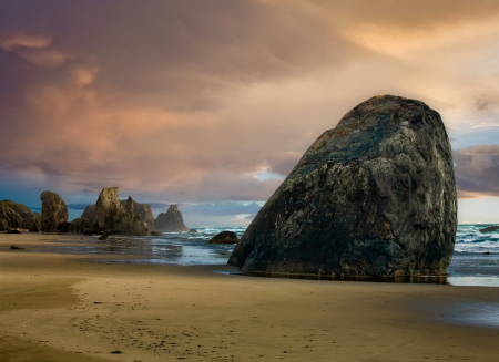 Sunset Oregon Beach