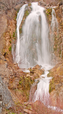 Spring water cascade.