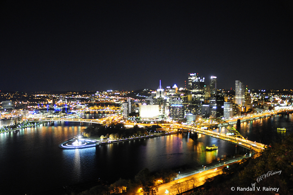 Pittsburgh Pa Bridge at night