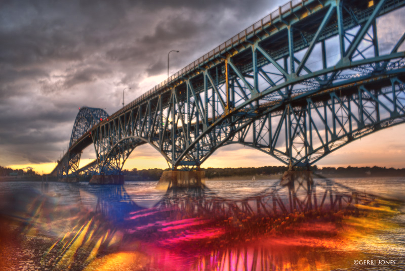 Grand Island Bridge with Crystal Refractions
