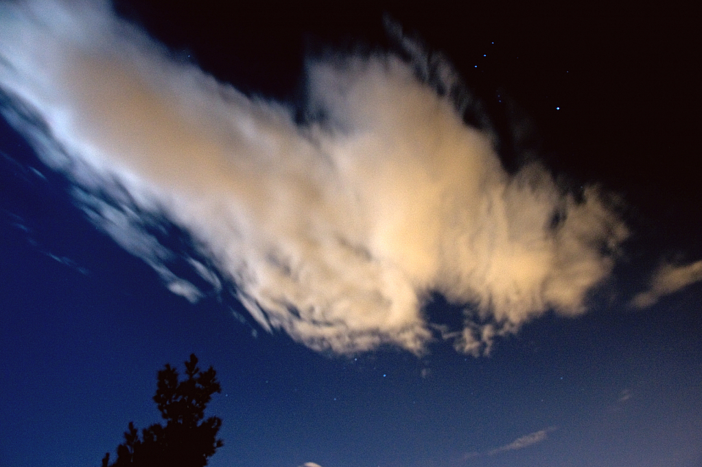 Night cloud and stars.