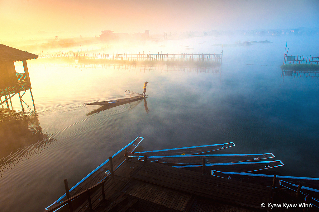 Wonderful Morning of Inle Lake