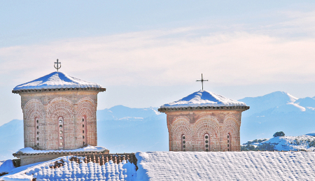 Monastery domes.