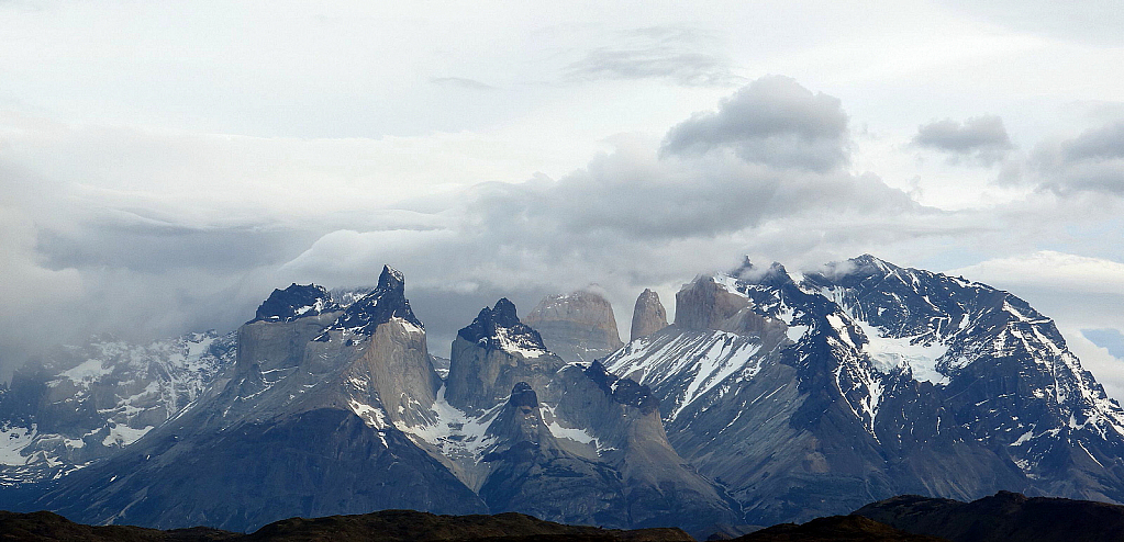 Clouds over the Torres del Payne massif