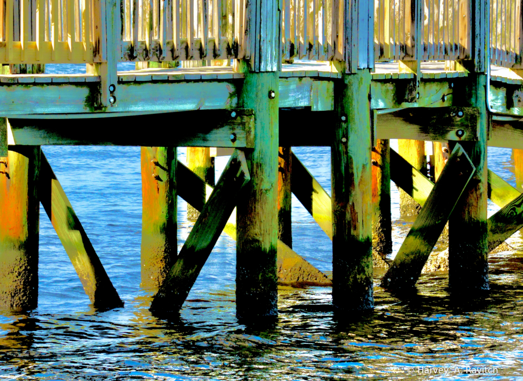 Sitting On The Colorful  Dock Of The Bay 