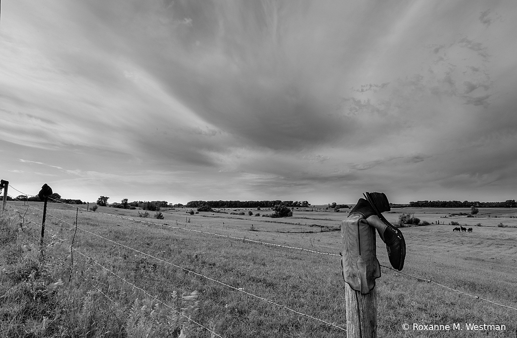 Boot on the fence - ID: 15854510 © Roxanne M. Westman