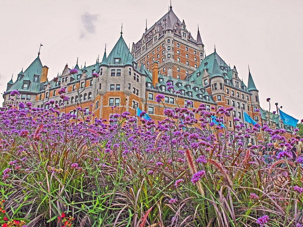 Castle like building in Quebec, Canada. 