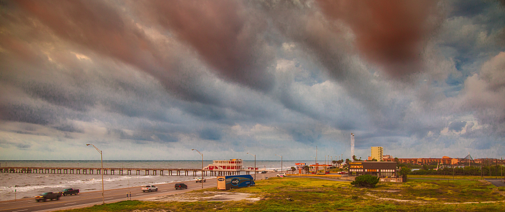 Morning after a Galveston hurricane