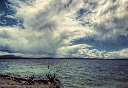 Clouds over Yellowstone Lake