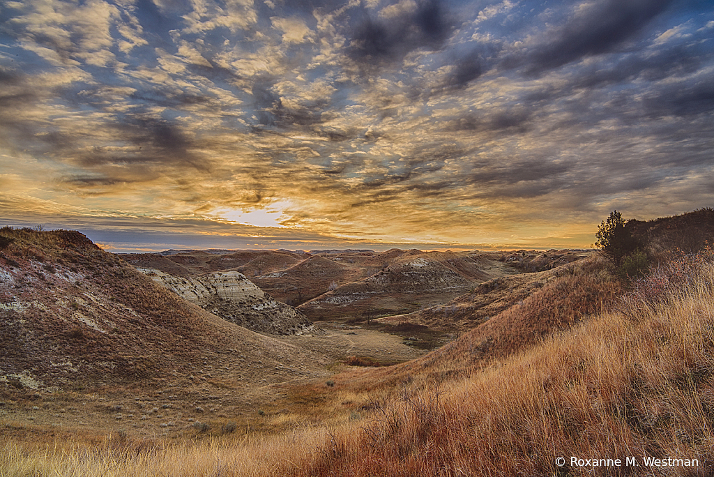Through the layers of the badlands.