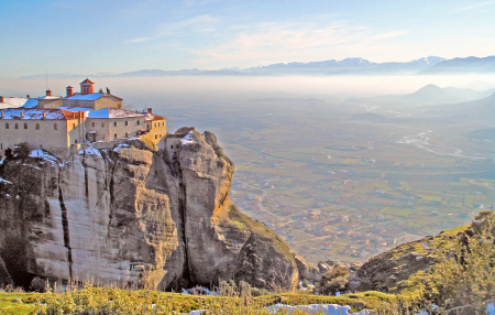 Monasteries on top of the rocks. Meteora.