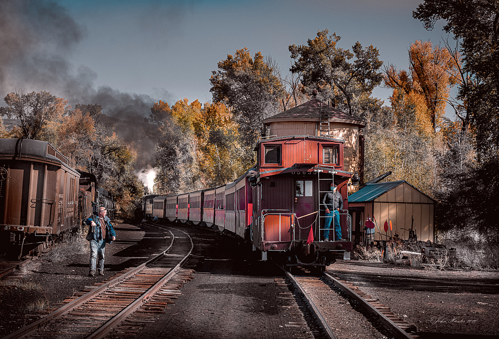 Cumbres & Toltec Train Leaving Chama, N.M. - ID: 15865993 © John E. Hunter