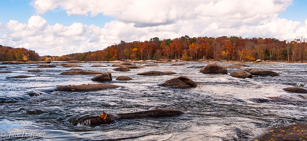 Low on the water of the James River in Autumn - ID: 15869774 © John D. Roach
