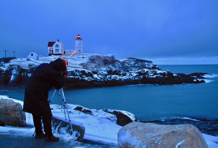 Photographing the Nubble Lighthouse