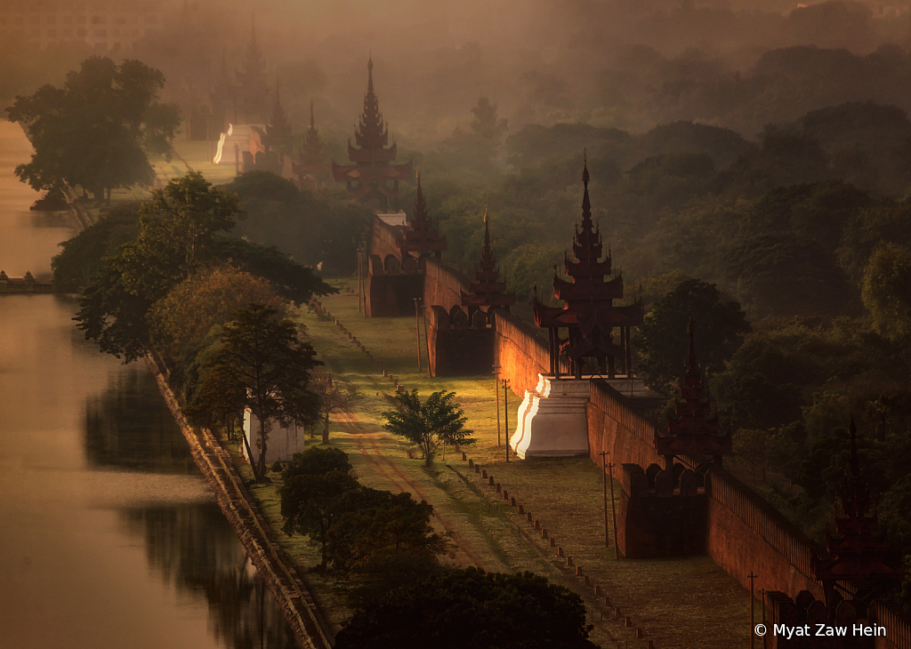 Morning of Mandalay Acient City Wall