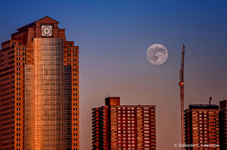 Supermoon at Sunset