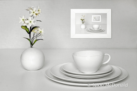 Still Life with Dishes and Flowers