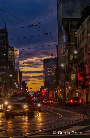 Sunset at Yonge and College St, Toronto, ON