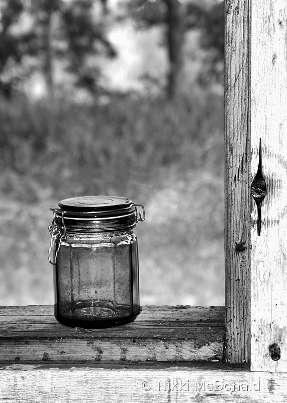 Canning Jar in Window