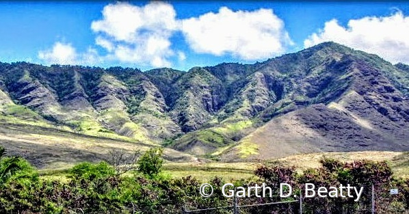 Oahu Mountain Range from West Coast Side