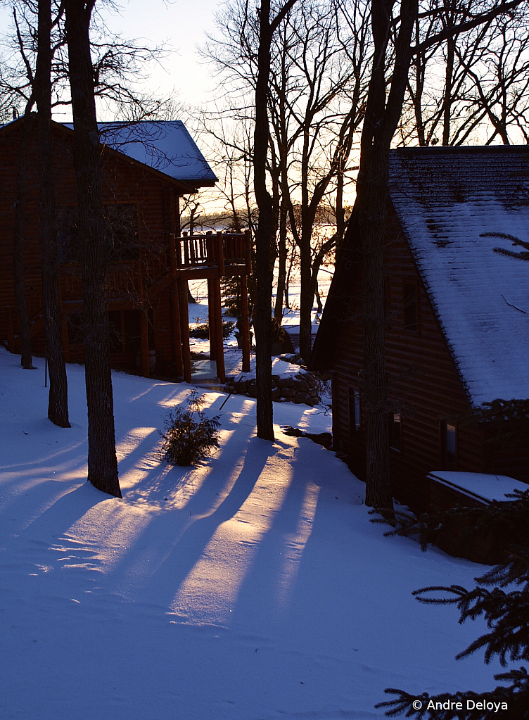 Winter at the Cabin; Crack of Dawn 