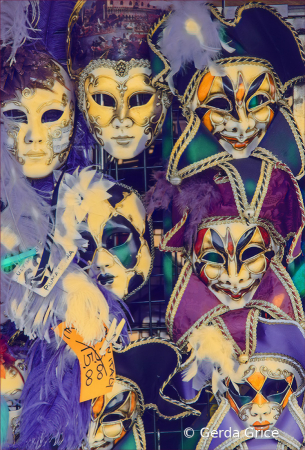 Digitally Enhanced Venetian Masks 
